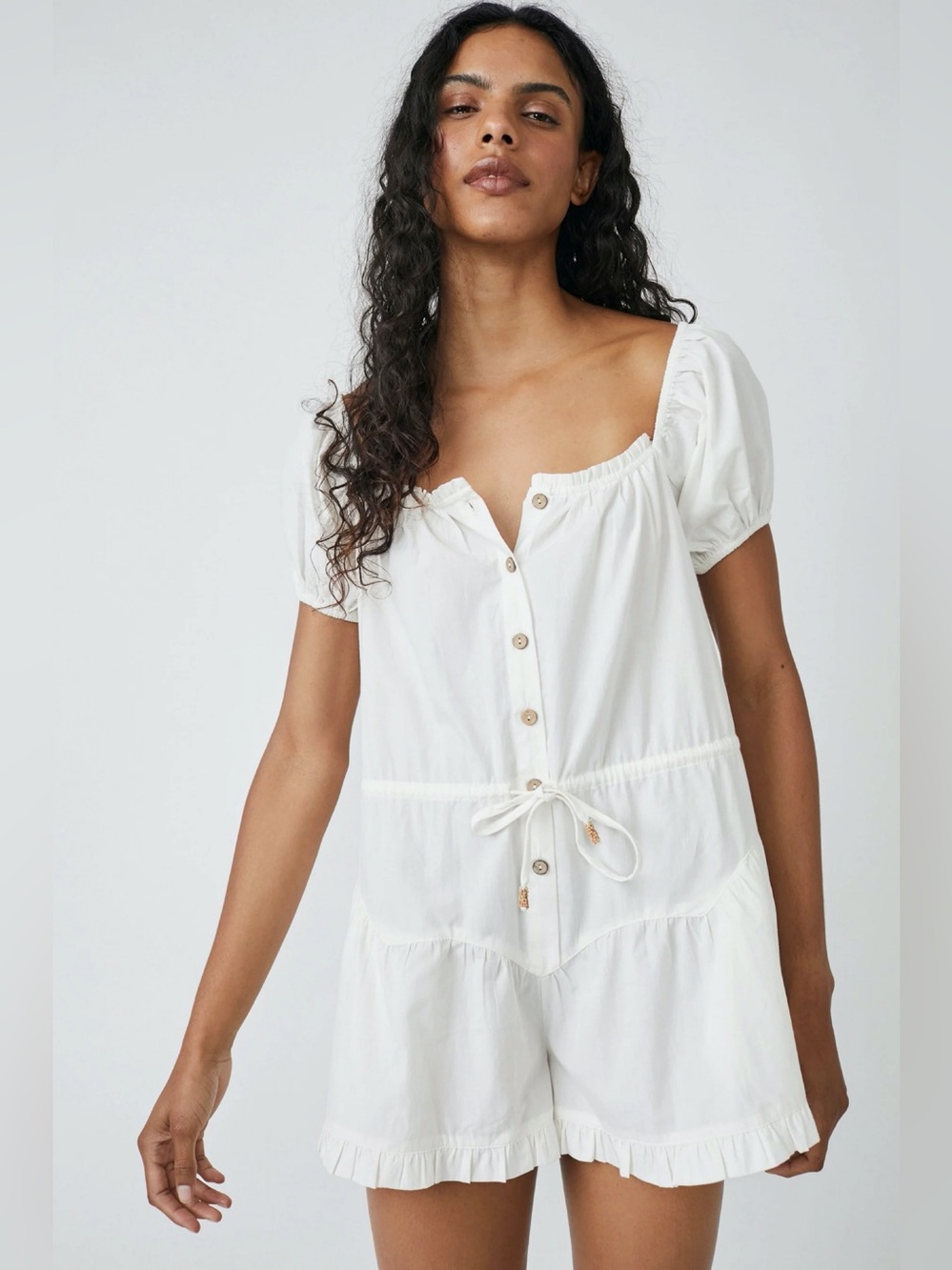 free people a sight for sore eyes ruffle short romper